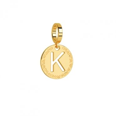 Rebecca Gold Letter K Charm - Gold