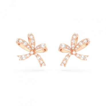 Swarovski Volta Rose Gold Bow Stud Earrings