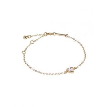 Ted Baker Gold Hansa Crystal Heart Bracelet - 20cm