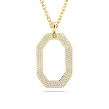 Swarovski Dextera Gold Octagon Necklace - 49.5cm