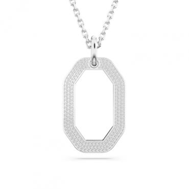 Swarovski Dextera Silver Octagon Necklace - 49.5cm