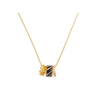 Kate Spade New York Gold Zebra Trio Rings Necklace - 41cm