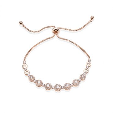 August Woods Crystal Cluster Pull Bracelet - Silver