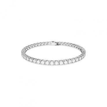 Swarovski Matrix Silver Round Tennis Bracelet - 16.5cm
