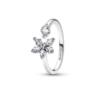 Pandora Sparkling Herbarium Cluster Open Ring - 56