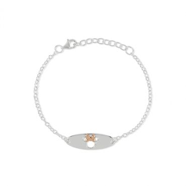 Disney Silver Minnie Mouse Cut Out Bracelet - 16cm