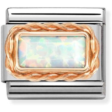 Nomination White Opal Baguette Stone Charm