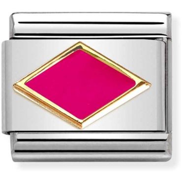 Nomination Fuchsia Pink Rhombus Charm