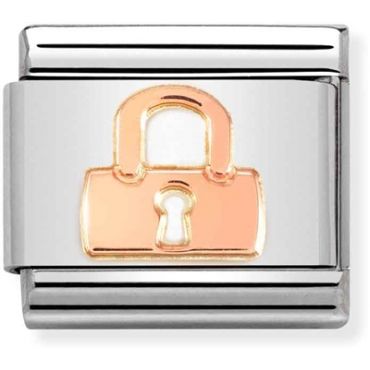 Nomination Rose Gold Padlock Charm