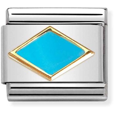 Nomination Turquoise Rhombus Charm