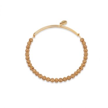 Karma Gold Crystal Disco Ball Bangle - Gold