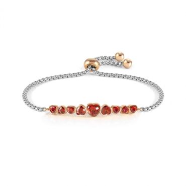 Nomination Milleluci Red Crystal Hearts Bracelet - 14cm