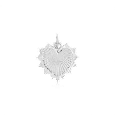 Over & Over Silver Sacred Heart Charm - Silver
