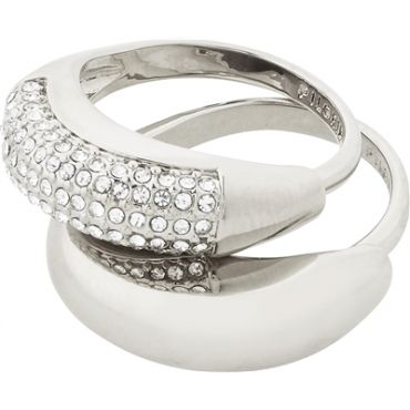 Pilgrim Learn Recycled Chunky Adjustable Ring Set - Adjustable