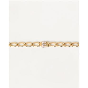 PDPAOLA Letter Chain Bracelet - Letter E
