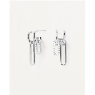 PDPAOLA Silver Nexa Earrings - Silver
