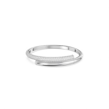 Swarovski Dextera White Crystal Rhodium Bangle
