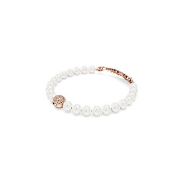 Swarovski Nice Rose-Gold Pearl Feather Bracelet