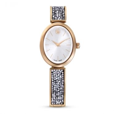 Swarovski Crystal Rock White and Rose-Gold Oval Watch