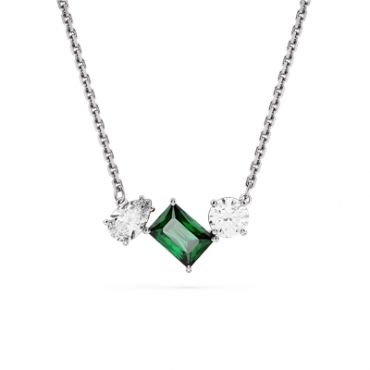 Swarovski Mesmara Mixed Cuts Green Pendant Statement Necklace - 38cm