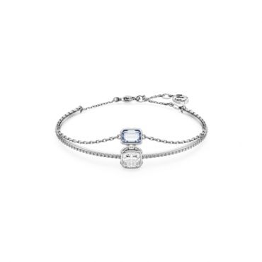 Swarovski Stilla Mixed Cut Blue Rhodium Bangle