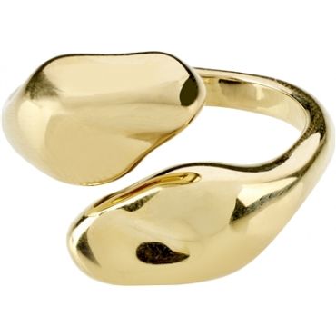 Pilgrim Gold Plated Chantal Pebbles Recycled Ring - Gold