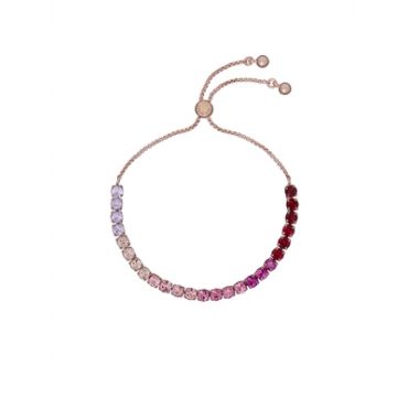 Ted Baker Melrah Pink Crystal Slider Bracelet - Rose Gold