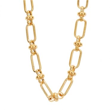 August Woods Gold Figaro Ball Chain Necklace - Gold