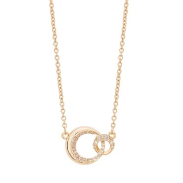August Woods Gold Entwined Circle Necklace