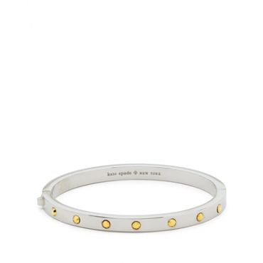 Kate Spade New York Gold Mix Set in Stone Hinged Bangle - 6cm