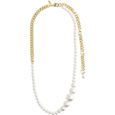 Pilgrim Gold Plated Beat Pearl Necklace - Gold