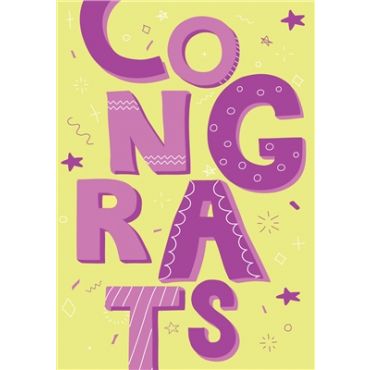 Argento Congratulations Card - Yellow