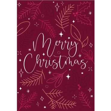 Argento Merry Christmas Card - Red