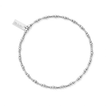 ChloBo Men's Silver Rhythm of Water Bracelet - Silver