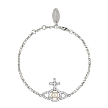 Vivienne Westwood Silver + Pearl Olympia Bracelet - Silver