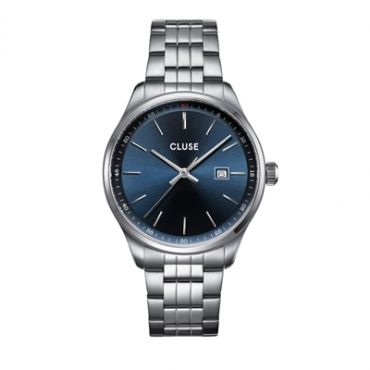 CLUSE Silver Antheor Watch Steel Blue - Silver