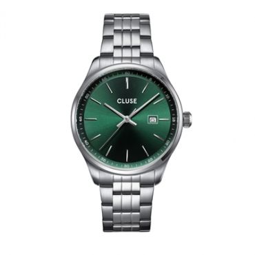 CLUSE Silver Antheor Watch Steel Green - Silver