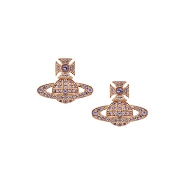 Vivienne Westwood Carmela Bas Relief Rose Gold Tone Studs - Rose Gold
