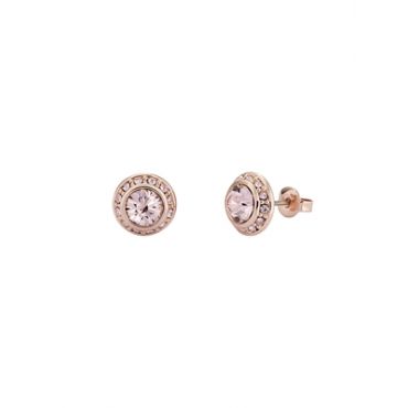 Ted Baker Soletia Rose-Gold Solitaire Sparkle Halo Stud Earrings - Rose Gold