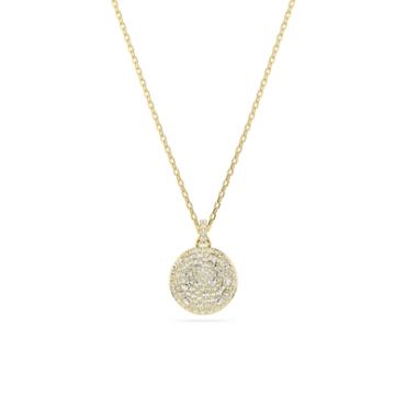 Swarovski Meteora Gold White Pavé Layered Pendant Necklace