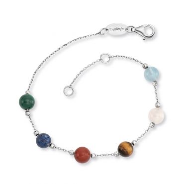 Angel Whisperer Silver Powerful Multi Stone Bracelet - Silver