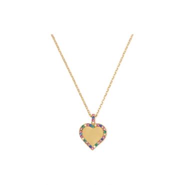 Kate Spade New York Gold Take Heart Crystal Necklace - Gold