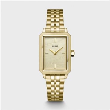 CLUSE Gold Fluette Sand Texture 5 Link Watch - Gold