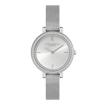 Olivia Burton Vintage Bead Stainless Steel Mesh Watch