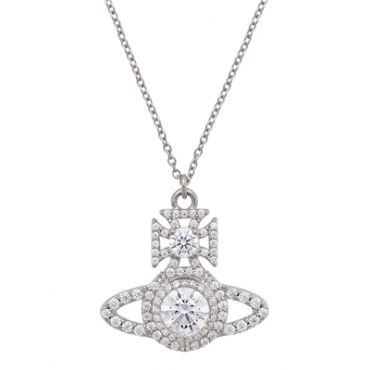 Vivienne Westwood Silver Crystal Norabelle Orb Necklace - Silver