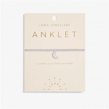 Joma Silver Moon Anklet - Silver