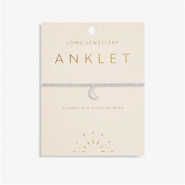Joma Silver Moon Anklet - Silver