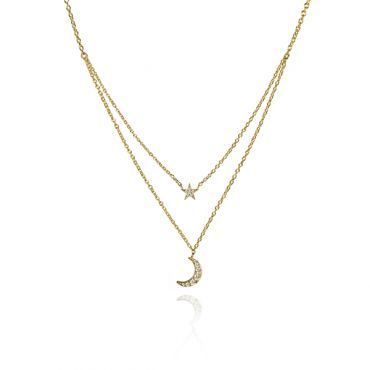 Seek + Find Shine Interstellar Gold Layered Necklace - Gold
