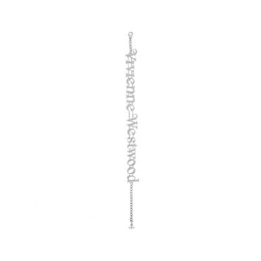 Vivienne Westwood Silver Raimunda Twin Logo Statement Choker - Silver