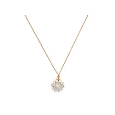 Kate Spade New York Gold Halo Crystal Pearl Necklace